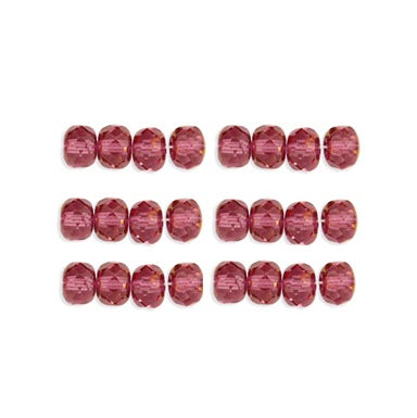 Achat Perle rondelle facettes de bohème Copper French Rose 6x4mm (25)