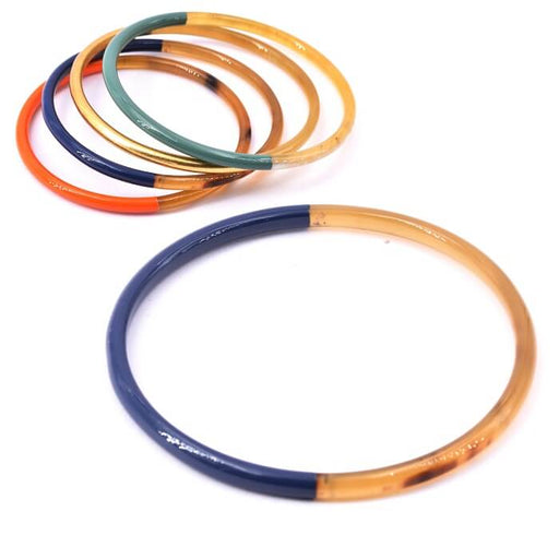 Achat Bracelet jonc corne bleu ardoise 63-66mm - Epaisseur : 3mm (1)