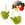Grossiste en Boucle d'oreille pétale acrylique Olive sur créoles acier doré 25mm (1 paire)