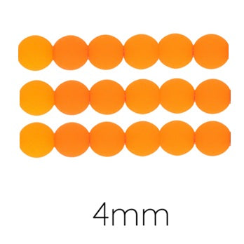 Achat Perle ronde de Bohème fluo Neon orange 4mm (50)