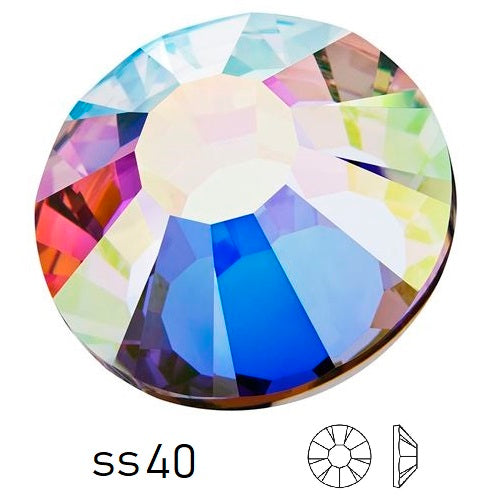 Achat Strass à coller Preciosa Crystal AB ss40-8.5mm (6)