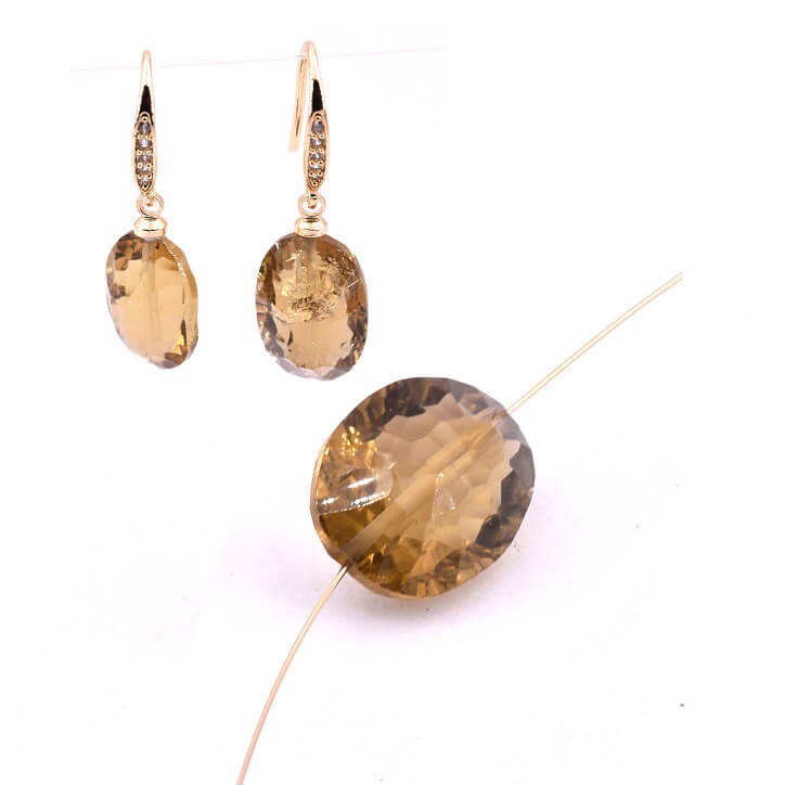 Perles cubiques à facettes ombrées en quartz fumé / brin de 8 pouces Perles cubiques à facettes ombrées en quartz fumé / brin de 8 pouces