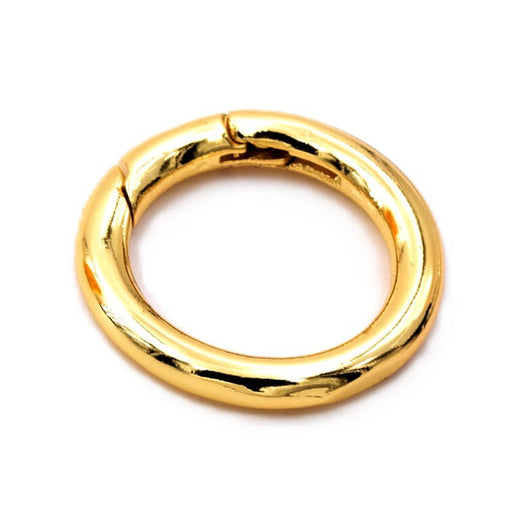 Fermoir à ressort rond en laiton doré 18x3mm (1)