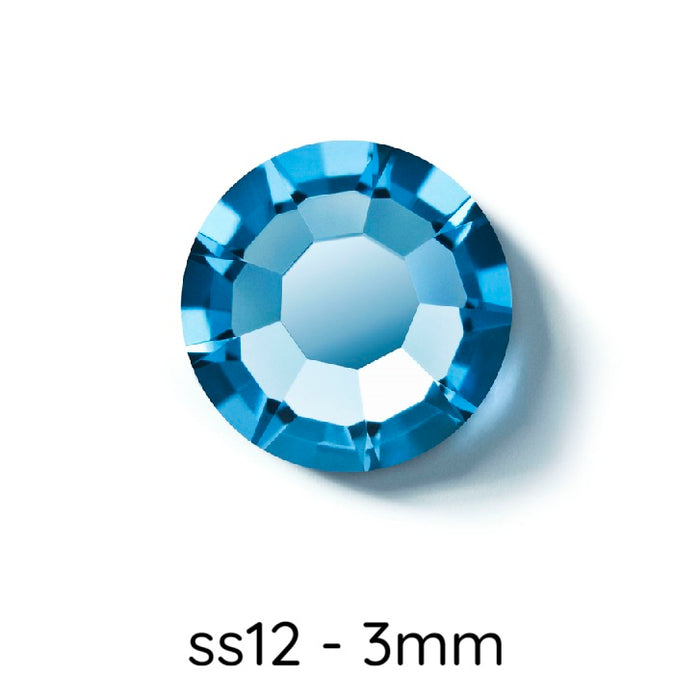Strass à coller FlatBack Preciosa Malibu Blue ss12-3mm (80)