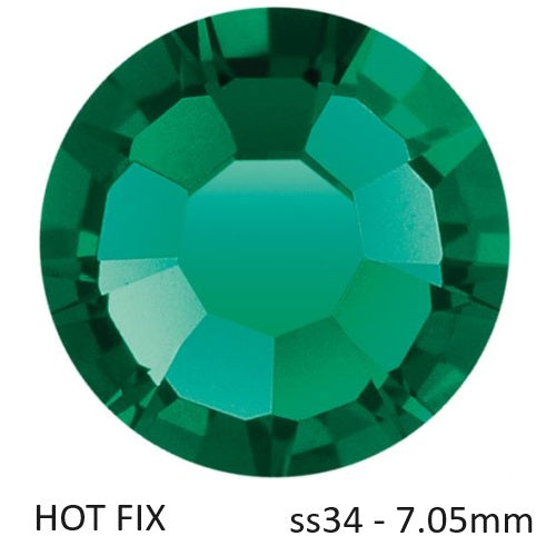 Strass Hotfix Preciosa Emerald - ss34-7.05mm (12)
