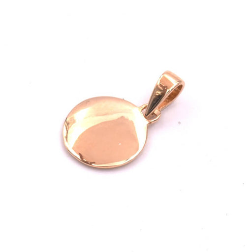 Pendentif médaille ronde plaqué or 3 microns 12mm (1)