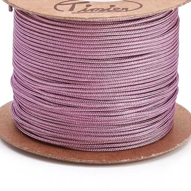 Cordon nylon soyeux violet lilas - 1 mm (5m)