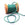 Vente au détail Cordon fil en coton macramé torsadé bleu et vert - 1mm (3m)