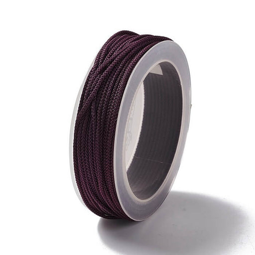 Achat Cordon nylon soyeux tressé violet foncé 1.5mm - Bobine 20m (1)