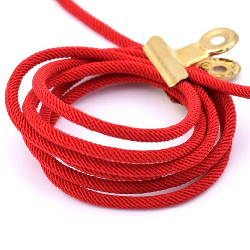 Cordon en polyester torsadé paracorde rouge 3mm (1m)