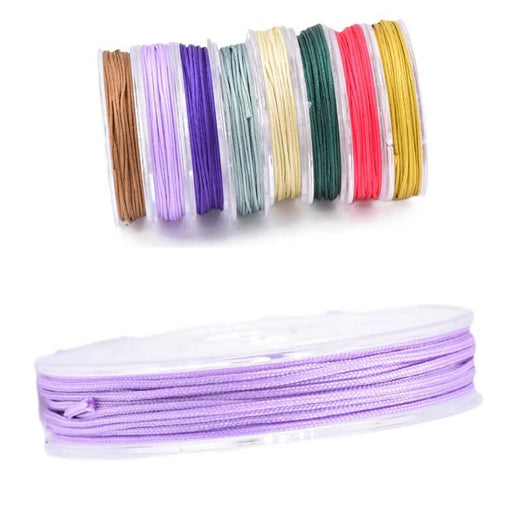 Cordon Tressé en Nylon - 0.8mm - violet parme - Bobine de 8m (1)