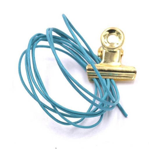 Achat Cordon cuir turquoise 1mm (1m)