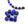 Vente au détail Millefiori perle tube baril bleu 6-7x5-6mm - trou: 1mm (10)