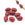 Vente au détail Millefiori perle tube baril rouge 8.5-9x6-6.5mm - trou: 0.8mm (10)