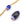Vente au détail Millefiori perle tube baril chevrons verre bleu blanc rouge 19-25x10-16mm - trou: 1.5mm (1)