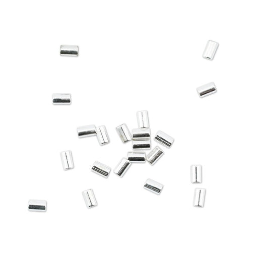Achat Perles à écraser tube argenté pour élastique de 0.5mm - 80 pièces (1)