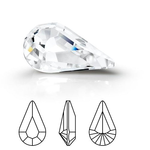 Achat Cristal à sertir goutte Pear Preciosa Crystal foiled - 10x6mm (2)