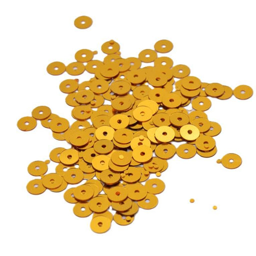 Achat Paillettes sequin à coudre dorées 5mm - Trou 1mm (10g)
