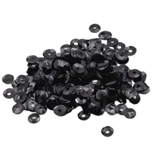 Achat Paillettes cuvette sequin à coudre noir 4x0.5mm - Trou 1mm (10g)