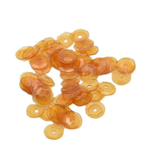 Paillettes cuvette sequin à coudre ambre 5mm - Trou 1mm (10g)