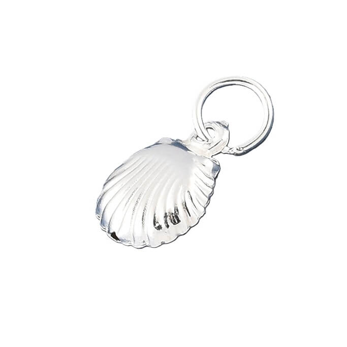 J[B] Pendentif Coquille Saint-Jacques En Argent Sterling 925 - Bijou Pèlerinage