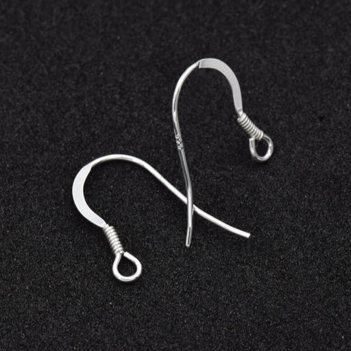 Crochets d'oreilles en argent 925 17mm - Trou: 1.5mm (2)