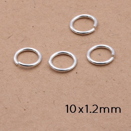 Achat Anneau de jonction plaqué argent 925 - 10 microns - 10x1.2mm (4)