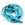 Vente au détail Ruban de soie sari recyclé effiloché froissé turquoise 30mm (1m)