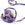 Vente au détail Ruban de soie sari recyclé effiloché froissé violet prune 30mm (1m)