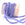 Vente au détail Ruban de soie sari recyclé cousu froissé bleu violet 3mm (1m)