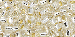 Achat ccPF21 - AIKO Toho Beads 11/0 tube PermaFinish-Siver-Lined Crystal (2g)
