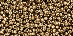 Achat ccPF593- Toho Beads 11/0 Round PermaFinish Galvanized Almond (10g)