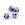 Vente au détail Perle ronde en porcelaine blanche et bleu 10mm - Trou : 2mm (4)