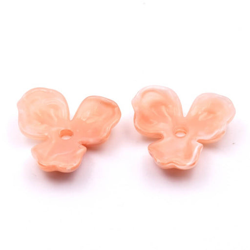 Achat Perle fleur en résine rose 24mm - Trou: 2mm (2)