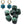 Vente au détail Perle cube arrondi en résine vert malachite 17x16mm - Trou: 2mm (12)