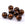 Grossiste en Perle ronde en résine marron doré lumière 15mm - Trou : 2mm (20)