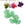 Vente au détail Perle fleur résine vert pastel 25mm - Trou: 2mm (2)