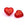 Vente au détail Perles coeur en verre rouge gravure doré 16x18mm - Trou: 1mm (2)
