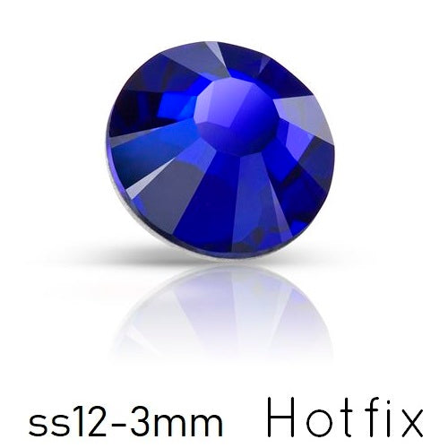 Achat Strass Hotfix Preciosa Cobalt Blue - ss12-3mm (80)