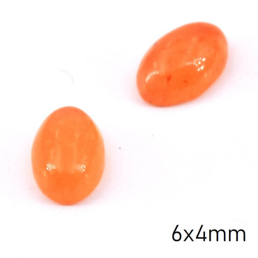 Achat Cabochon ovale aventurine rouge naturelle 6x4mm (2)
