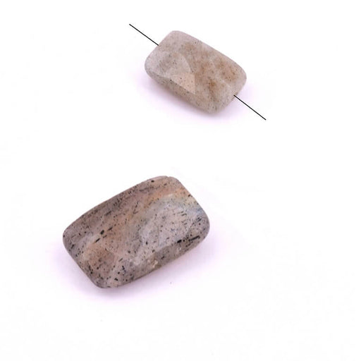 Achat Perle rectangle Labradorite à facettes 12x8mm - Trou: 1mm (1)