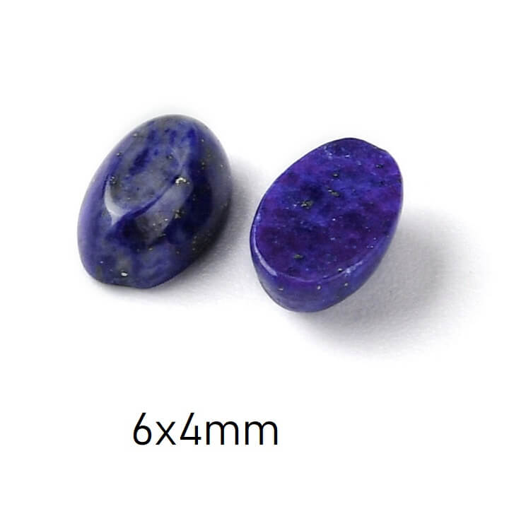 10 Perles Rondelles Lapis Lazuli 6x4 Mm - Pierre Naturelle, Fait En France