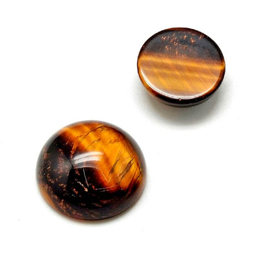 Cabochon rond en oeil de tigre 8mm (1)