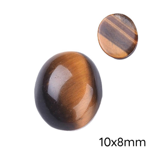 Cabochon ovale en oeil de tigre 10x8mm (1)
