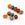 Grossiste en Perles roulé rondelle large en agate rouge - vert-beige marron 12-13.5x9-10mm - Trou: 1.2mm (5)