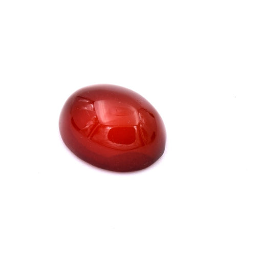 Cabochon ovale en agate teinté rouge 10x8mm (1)