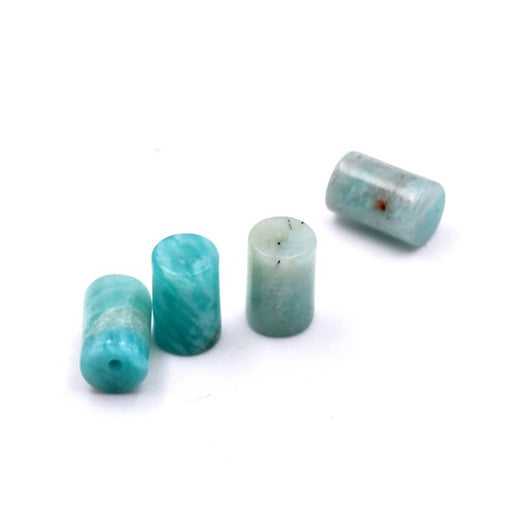 Achat Perles cylindre en amazonite 7x5mm - Trou : 0.8mm (4)