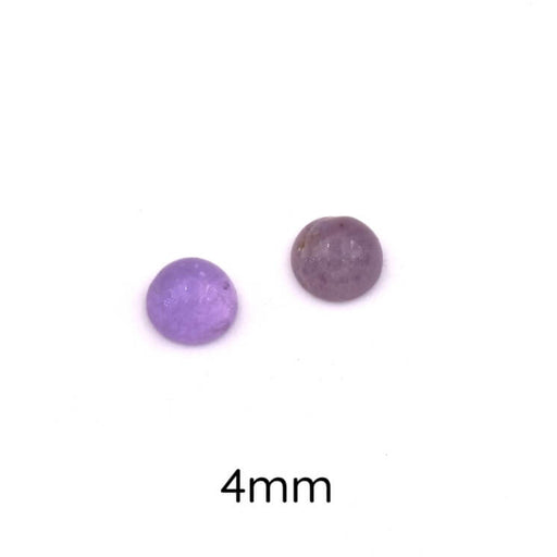 Achat Cabochon rond en améthyste naturelle 4mm (2)