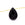 Vente au détail Pendentif goutte en onyx noir 18x13mm - Trou: 1mm (1)