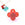 Grossiste en Pendentif en agate rouge trèfle croix 13mm - trou : 1mm (1)